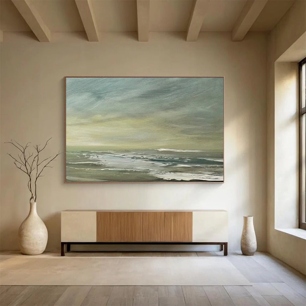 Soft Sea & Sky Abstract - Calming Bedroom Retreat DLZ027