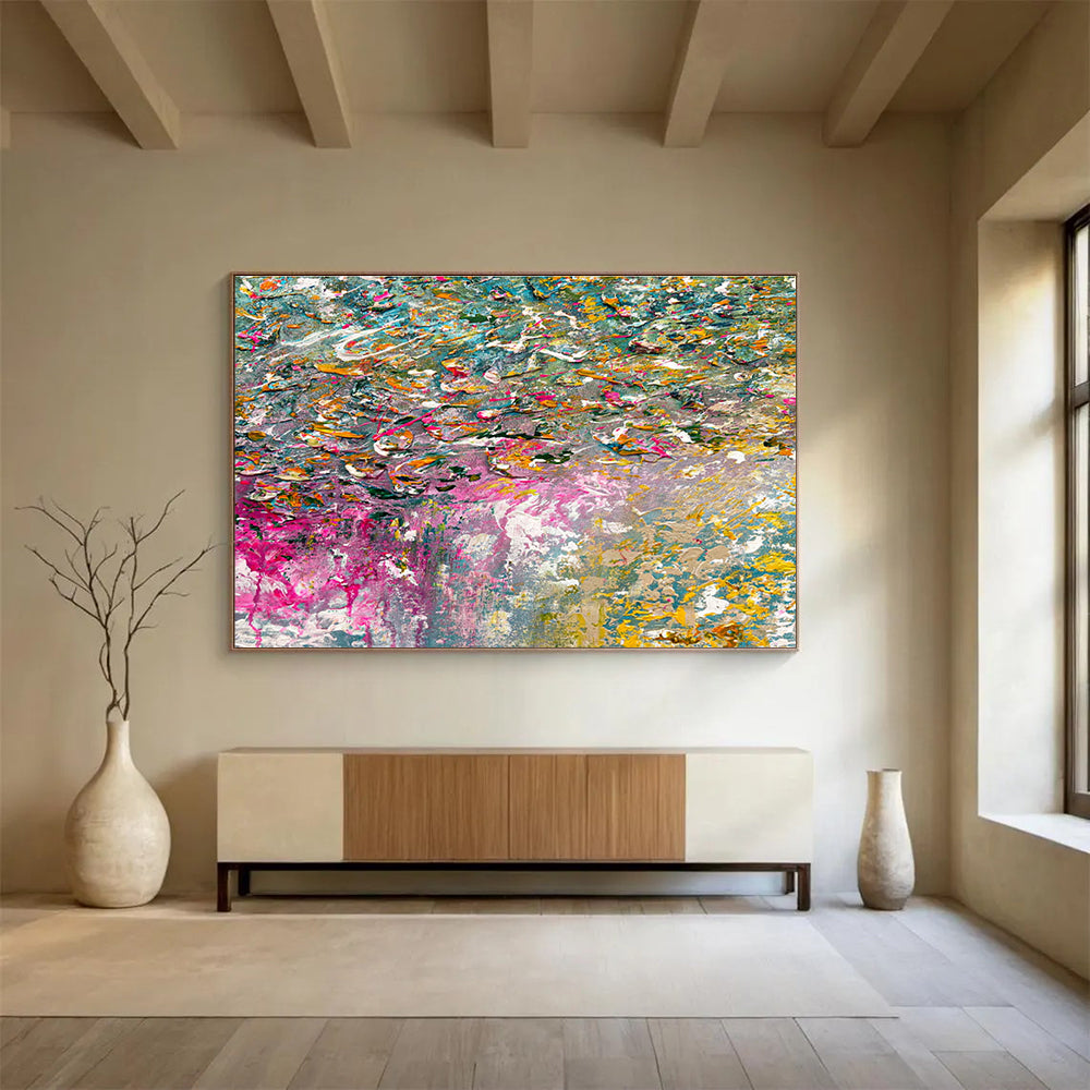 Stylish Large Abstract Artwork with Chic Textured Details for Hallway & Entryway DKH920