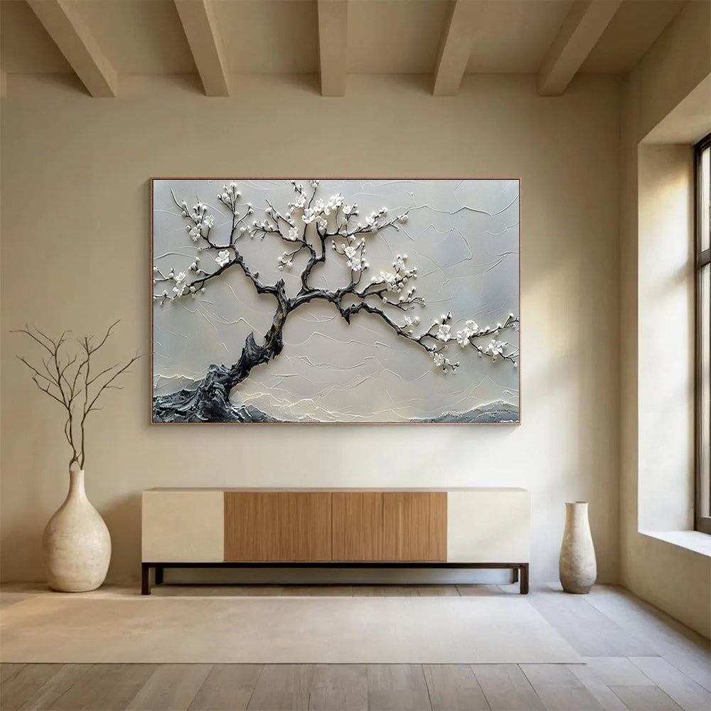 Giant Textured Hand - Painted Abstract Painting for Space Enhancement DKH695