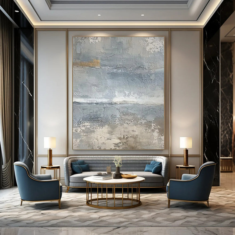 Immense Hand-Painted Abstract Wall Art for Entryway & Living Room LargeART2354