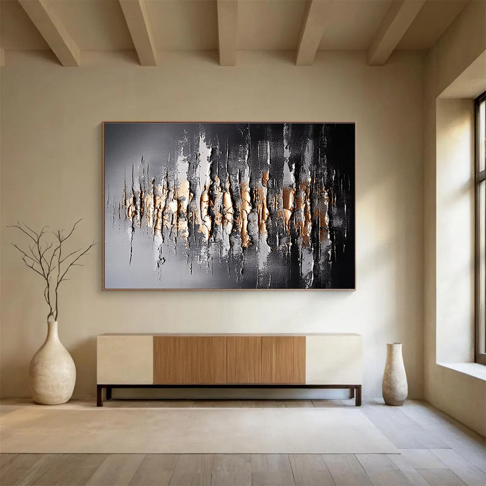 Custom - Designed Oversized Abstract Canvas for Event Exhibition DKH041