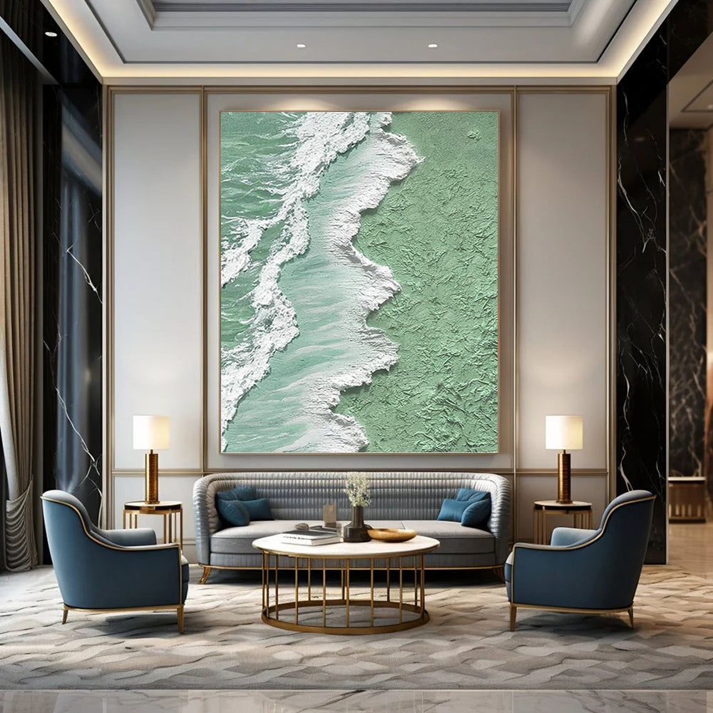 Titanic - Sized Hand - Painted Custom Abstract Enigma (with Diverse Textures), for Living Room and Hotel DKH1505