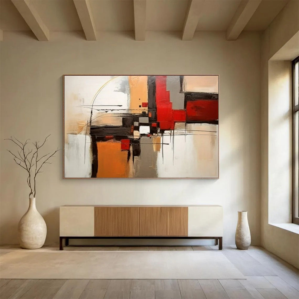 Colossal Hand-Painted Abstract Wall Decor for Entryway & Living Room LargeART1508