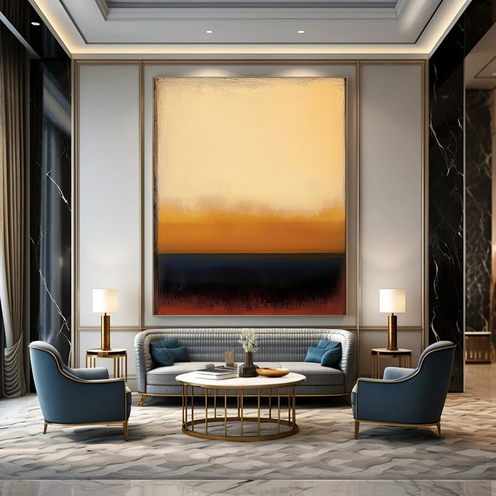 Structured & Inspiring Custom Hand-Painted Abstract Painting for Office & Dining Room LargeART1948