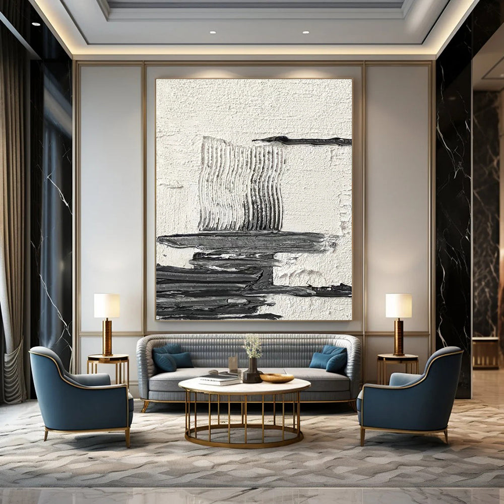 Large Custom Textured Abstract Paintings for Living Room & Office DTP388