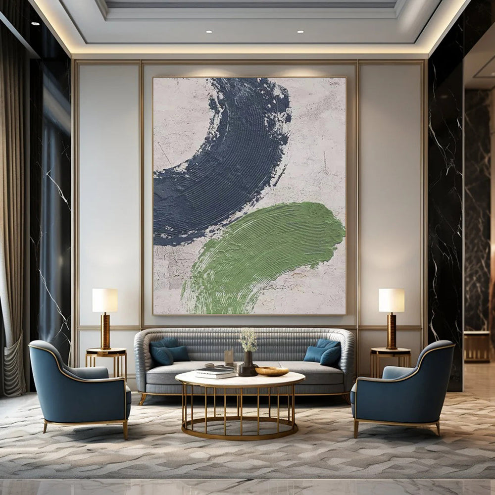 Alluring Custom - Painted Textured Canvas Abstract for Living Room & Hallway DKH1072
