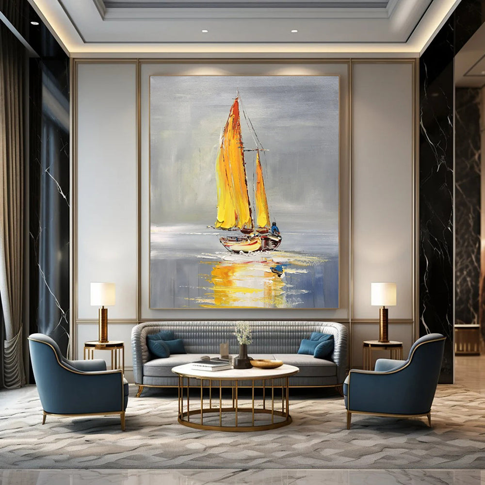 Stupendous Hand-Painted Abstract Wall Installations for Living Room & Game Room LargeART2198
