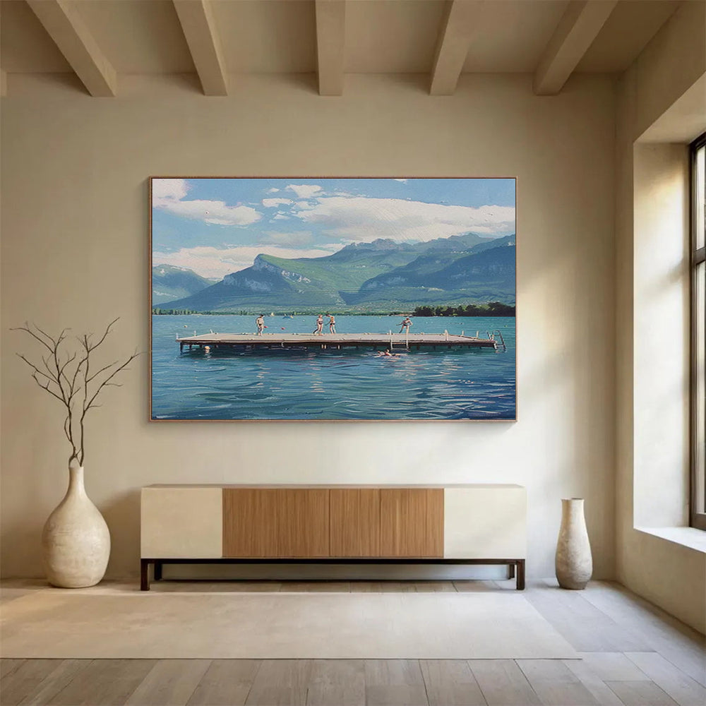 Tailored Hand - Painted Abstract Canvas for Dining Room & Bar DKH093