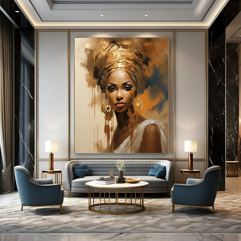 Glacier Ice: Extra - Vast Hand - Painted Custom Abstract Gemstone for Bedroom and Dining Room DTP125