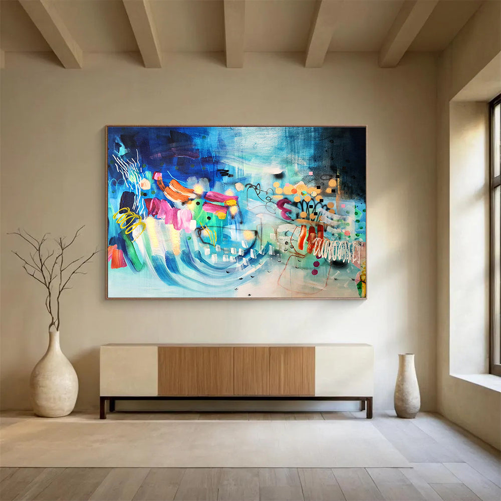 Tailored Abstract Painting for Dining Room & Bar DKH064