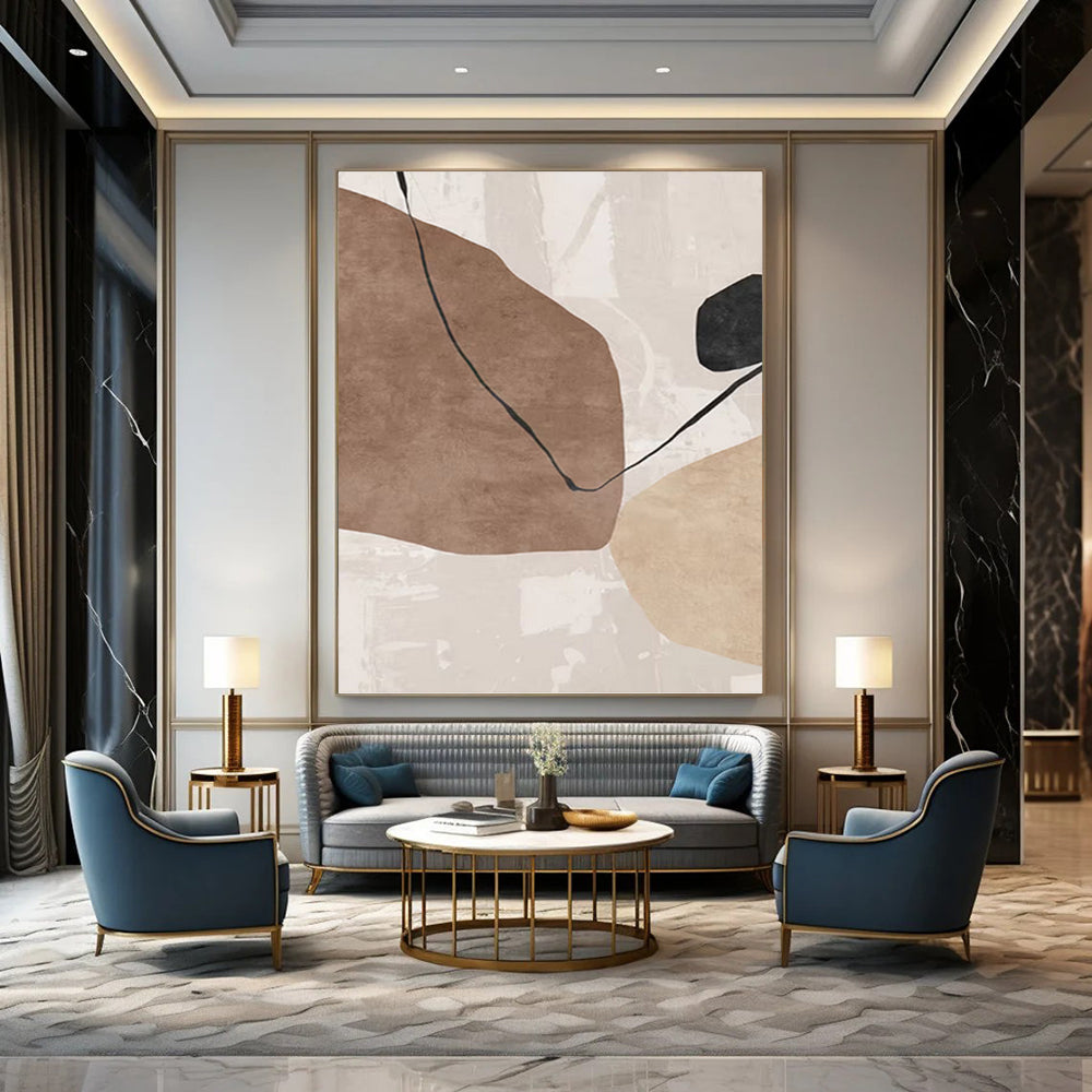 Extra - Colossal Hand - Painted Custom Abstract Rondo (with Unique Textures), for Bar and Hallway DKH1519