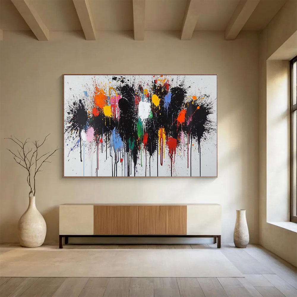 Bold Color Splash Abstract - Modern Living Room or Office Statement DLZ193