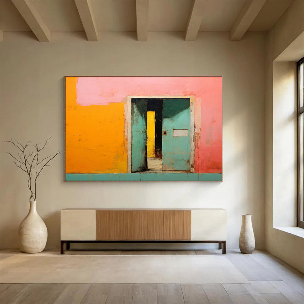 Striking Hand - Painted Textured Abstract Canvas for Living Room & Bar DKH641
