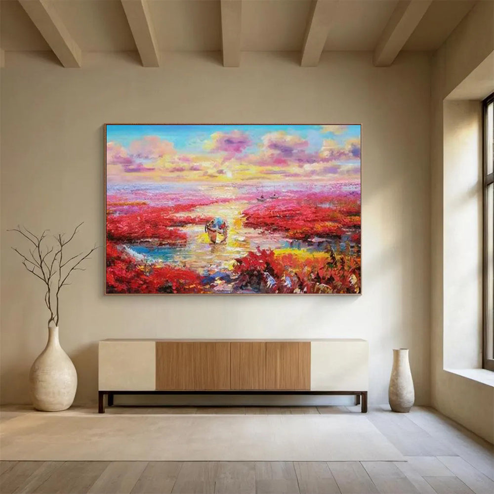 Organic Fluid Abstract Canvas Art for Living Room & Dining Room LargeART1799