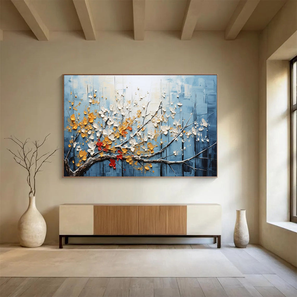 Textured Floral Abstract: A 3D Celebration of Spring DLZ160