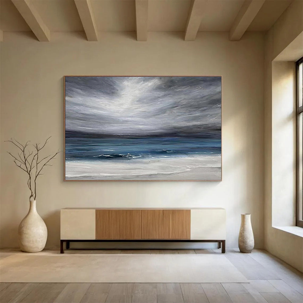 “Mystic Tides” Massive Abstract Mural for Bar & Entryway DKH215