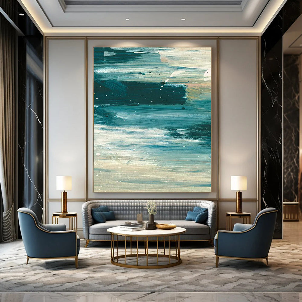 Custom Abstract Paintings: Large Dimensions, Hand-Painted Textures DTP177