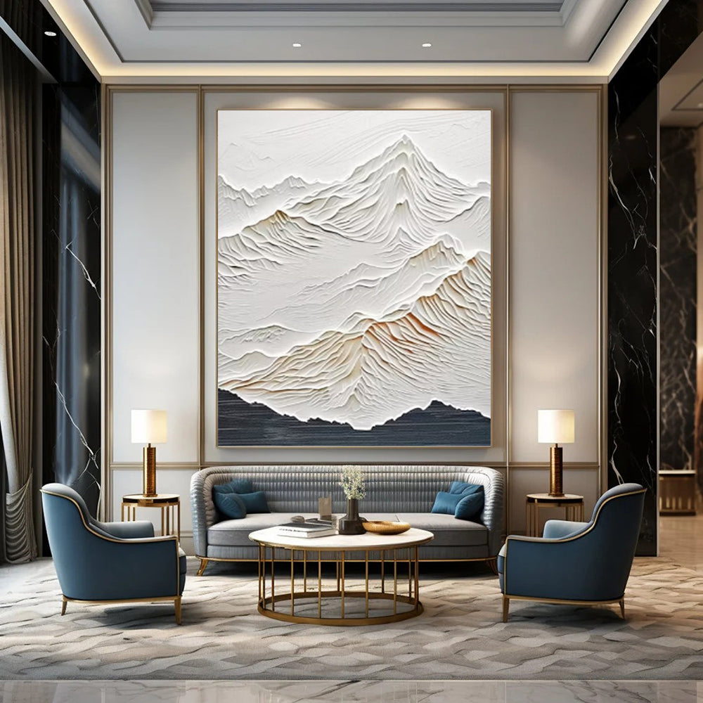 Hand - Rendered Custom Textured Abstract Artwork for Living Room & Dining Room DKH0985
