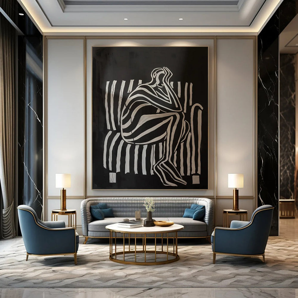 Richly Textured Abstract Wall Art for Bedroom & Living Room LargeART2044