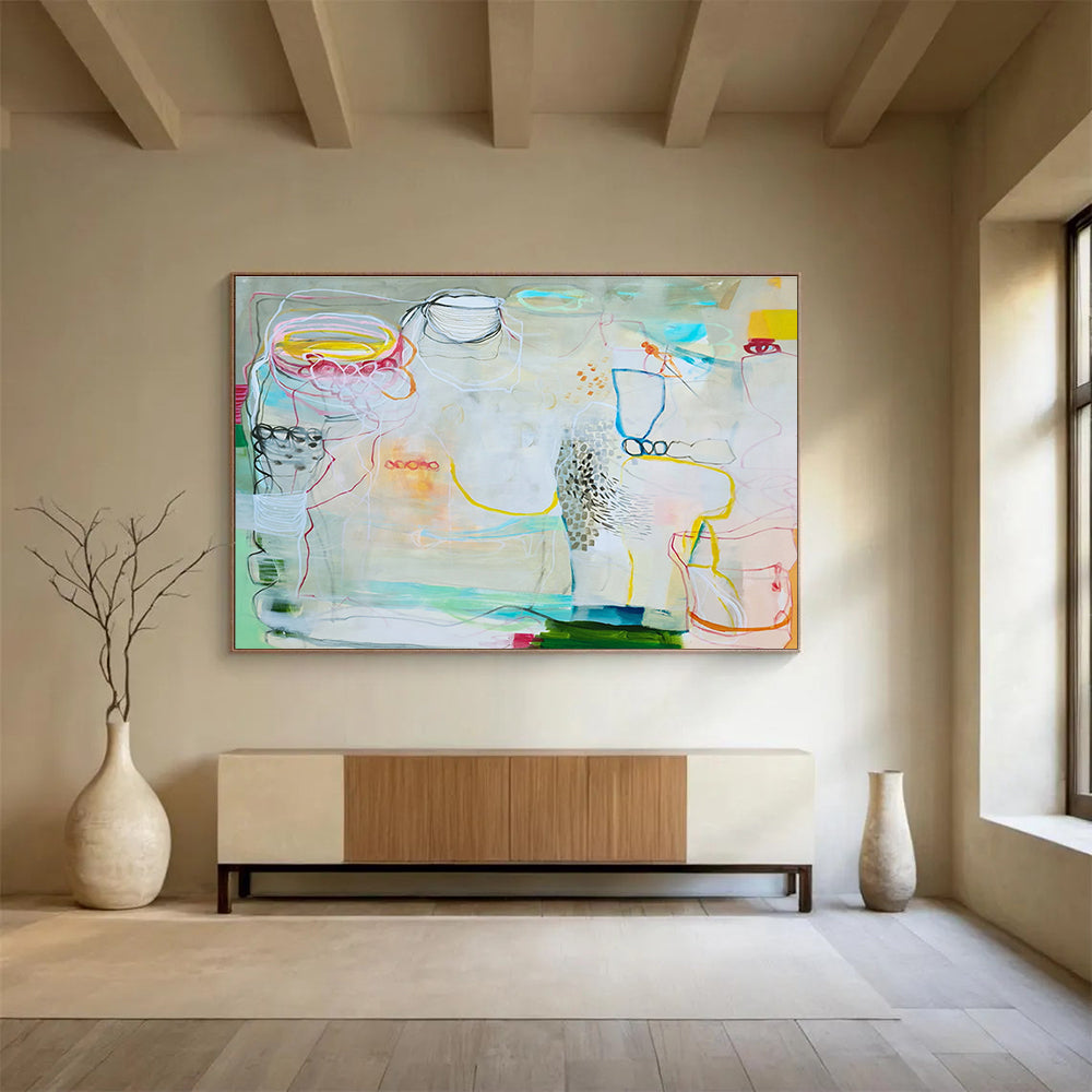 Made - to - Measure Abstract Painting for Bedroom & Bar DKH071