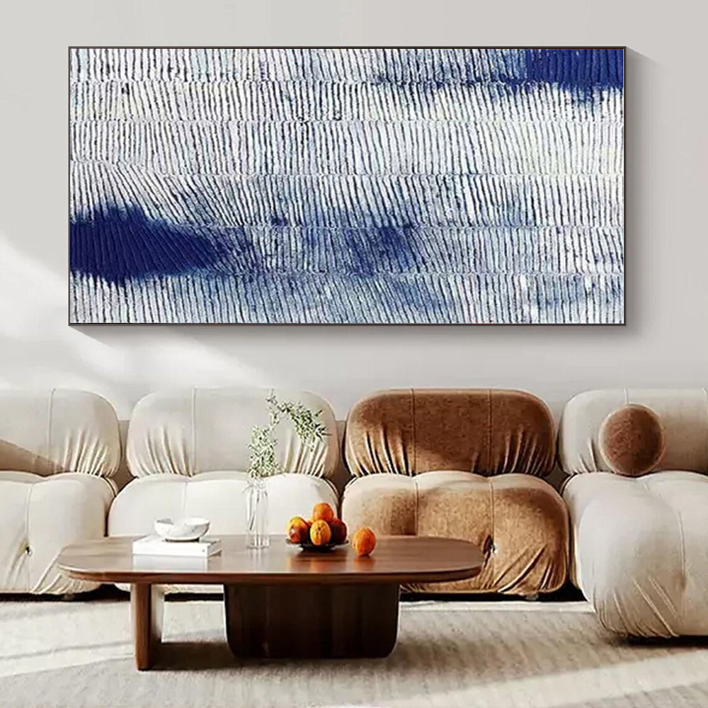 Custom Hand-Painted Abstract Mural for Hallway and Entryway