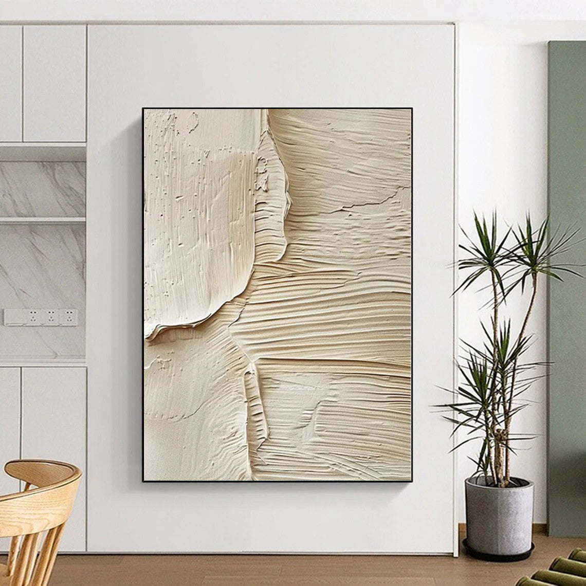 Immense Abstract Binary Art - Hand-Painted Resin for Computer Science Lab Interiors