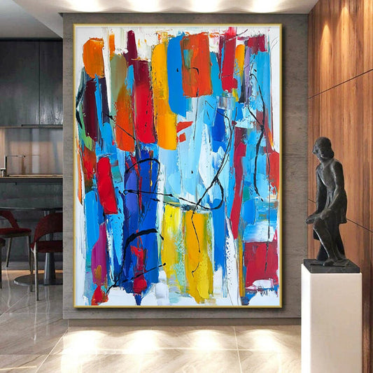 Gigantic Hand-Applied Abstract Painting for Healthcare Facilities LargeART0646