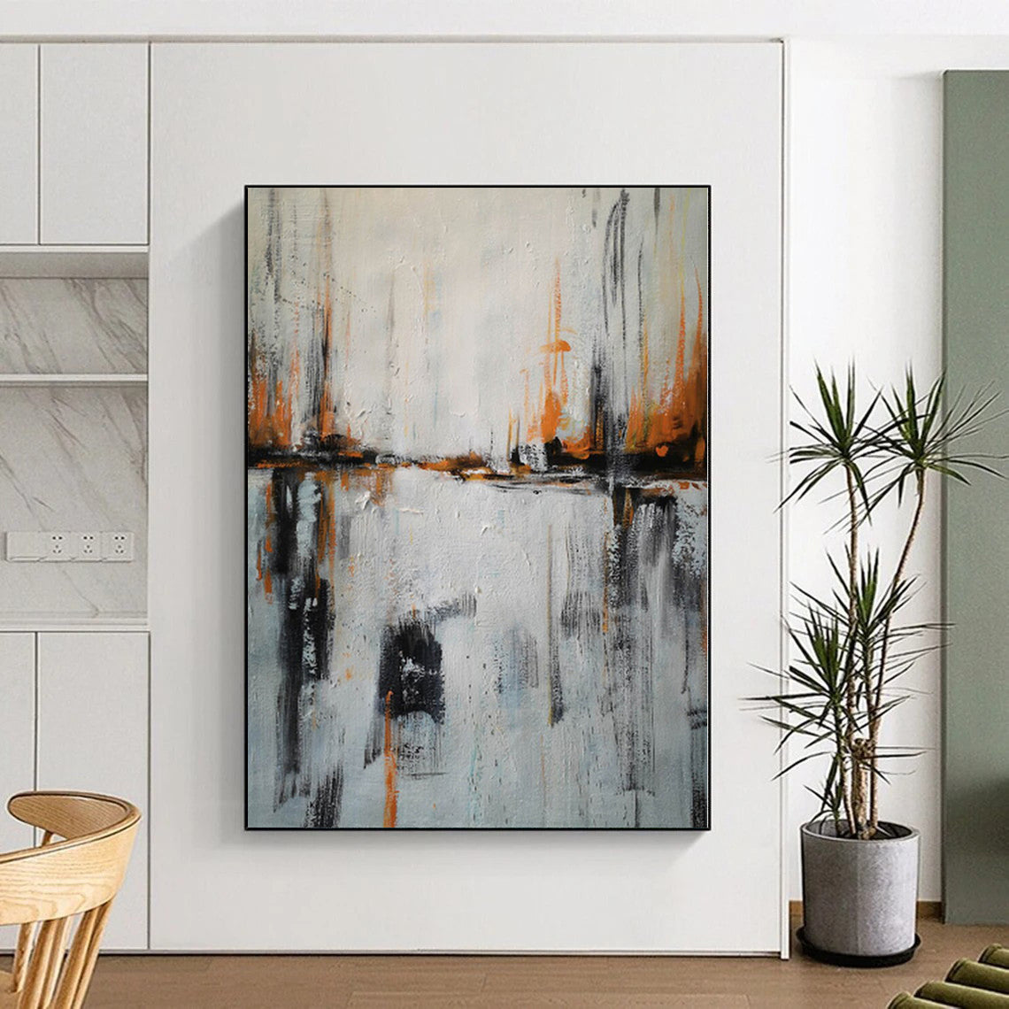 Vast Custom Abstract Wall Art for Home Theater Feature Wall