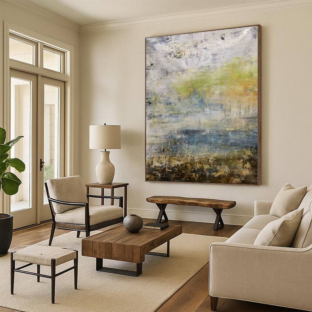 Colossal Made-to-Order Abstract Wall Art for Reading Nook Alcove