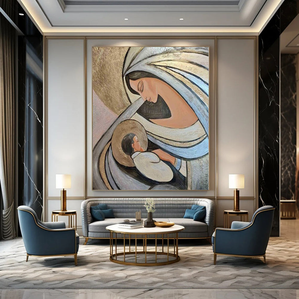 Candlelit Ambiance Hand-Painted Canvas for Intimate Dining Rooms