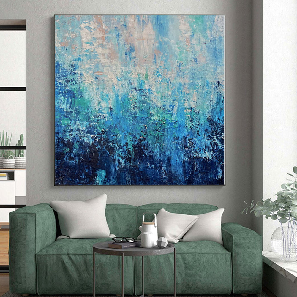 Monumental Abstract Floral Mural - Commissioned Acrylic for Botanical Conservatory Entrances