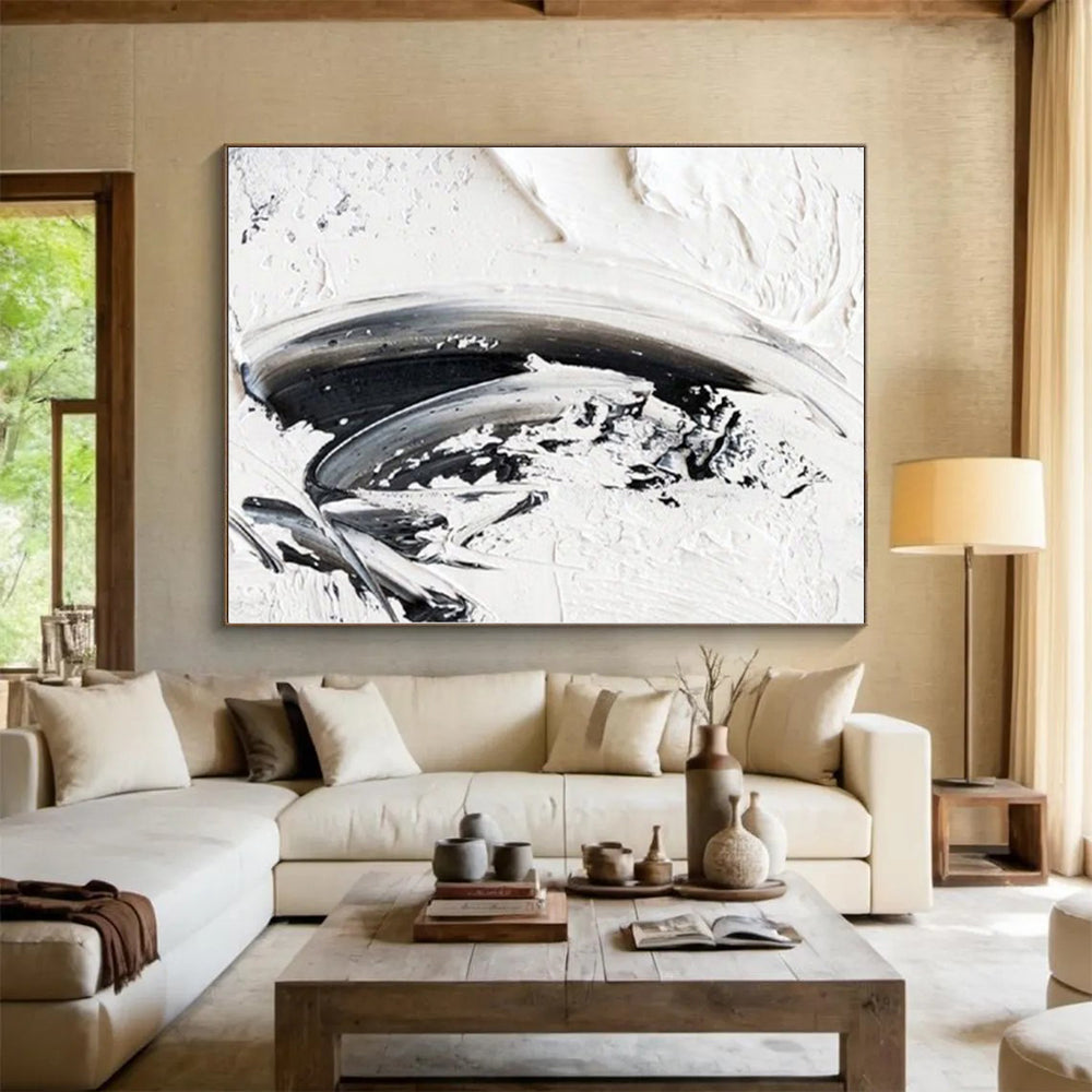 Custom Oversized Abstract Canvas for Family Room Feature Walls