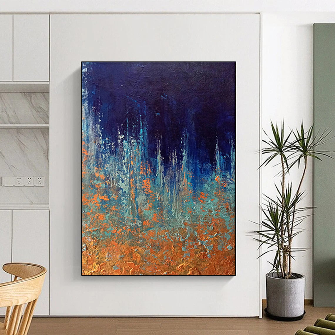 Immense Abstract Medieval Art - Commissioned Mixed Media for Historical Castle Hotels