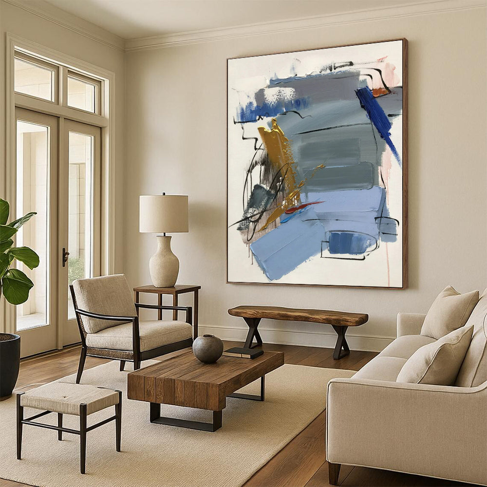 Super-Sized Contemporary Abstract Art for Home Theater Screen Surround