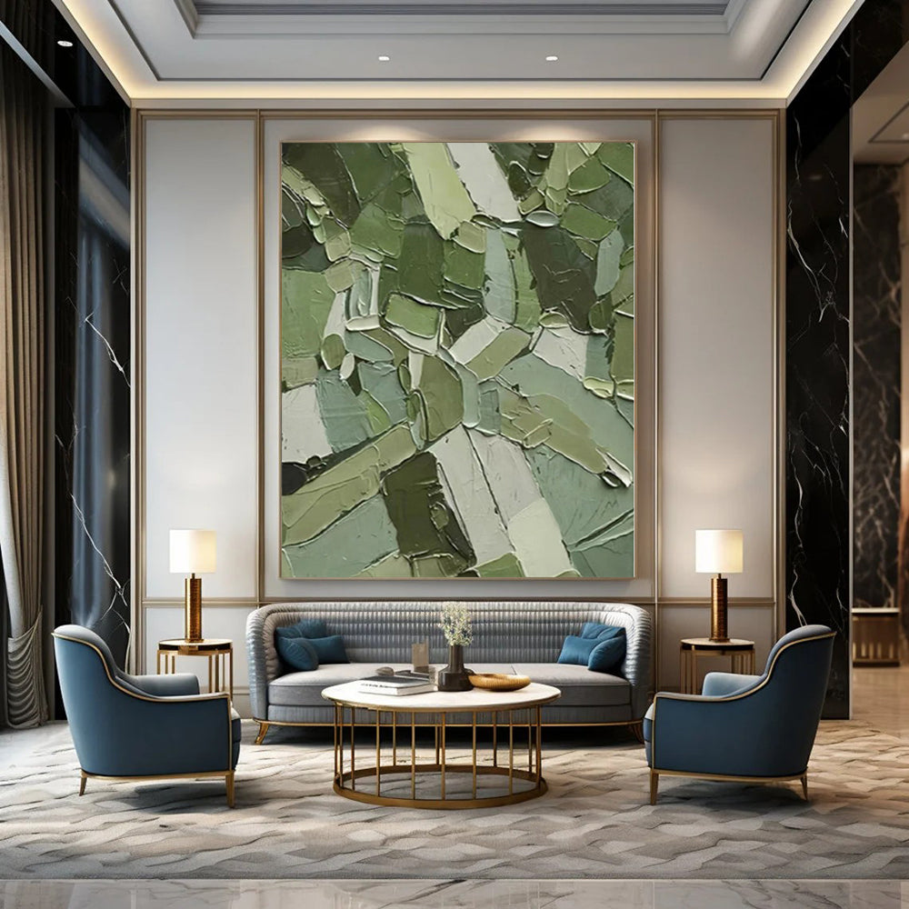 Giant Abstract Art for Petio (Pet + Patio) Spaces - Hand-Painted Mixed Media on Canvas