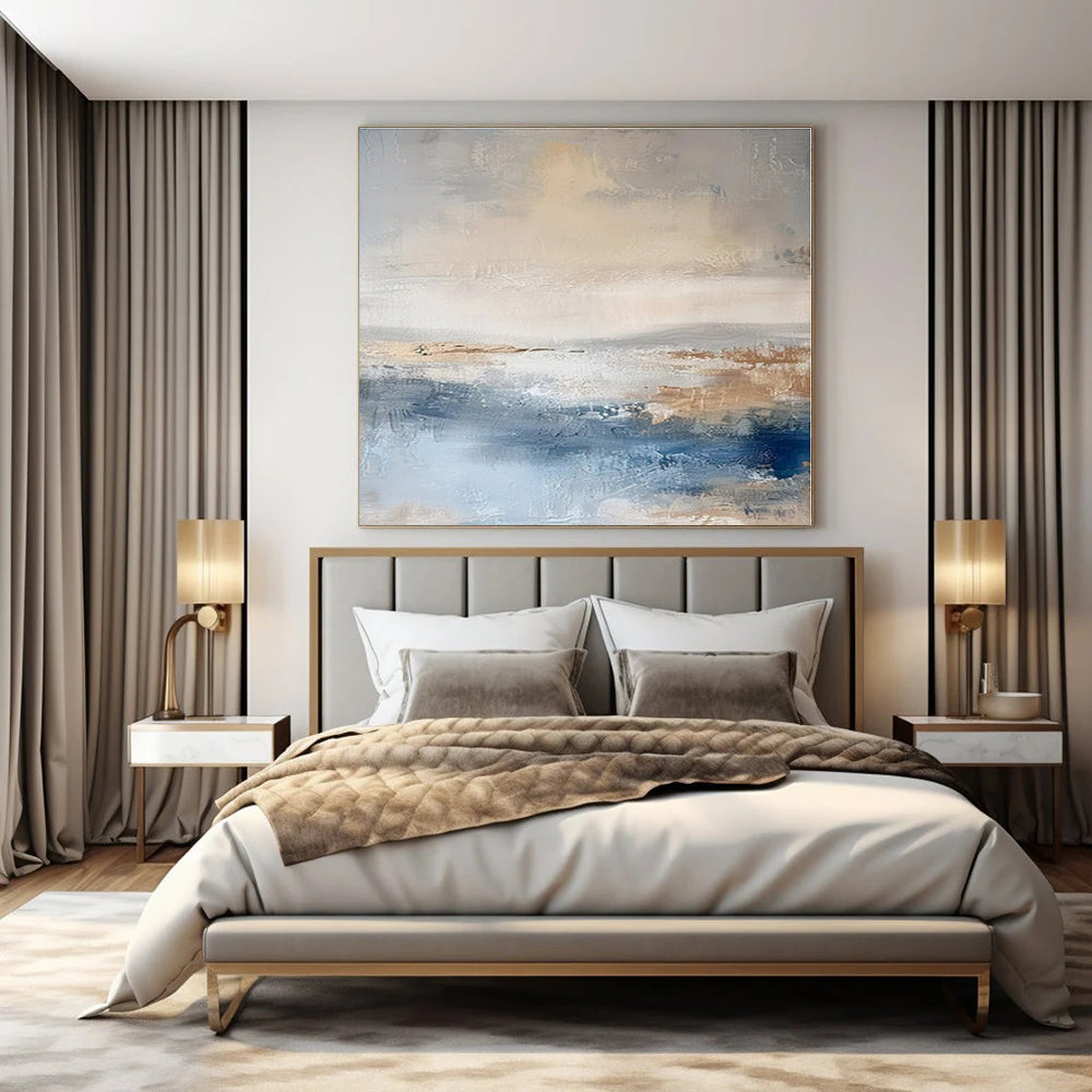 Oversized Custom Hand-Painted Abstract Art for Dining Room and Hallway