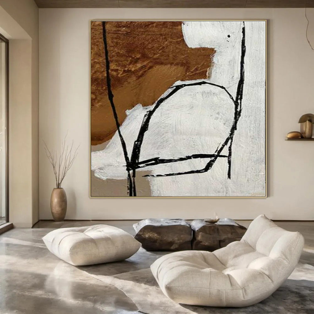 Super-Sized Hand-Painted Modern Abstract Wall Decor for Living Room Picture Windows