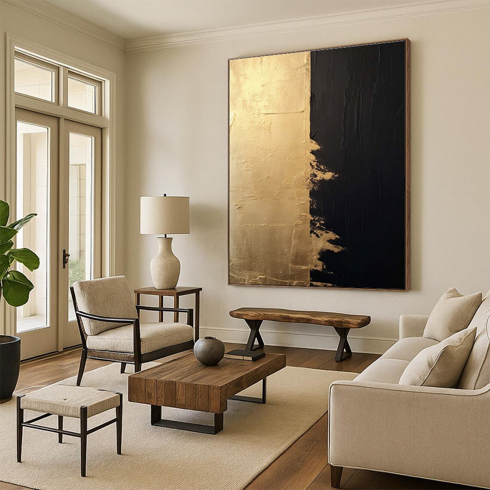 Vast Hand-Painted Abstract Art for Home Wine Cellar Elegant Ambiance LargeART0690