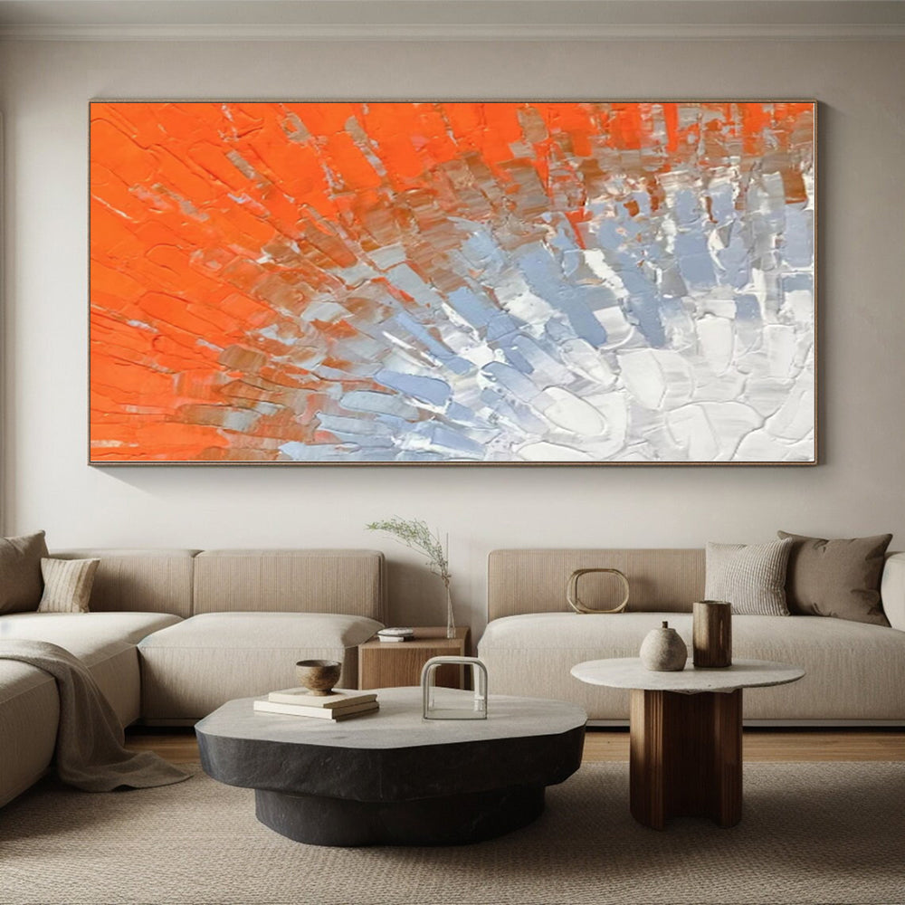 Gigantic Custom-Made Abstract Canvas for Walk-in Closet Shoe Wall