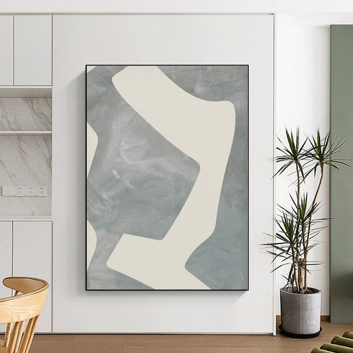 Massive Custom Abstract Painting for Home Library Reading Nook Wall
