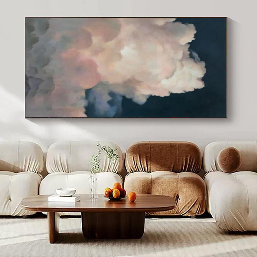 Hand-Painted Bespoke Abstract Mural for Bedroom & Hotel Poolside Cabanas