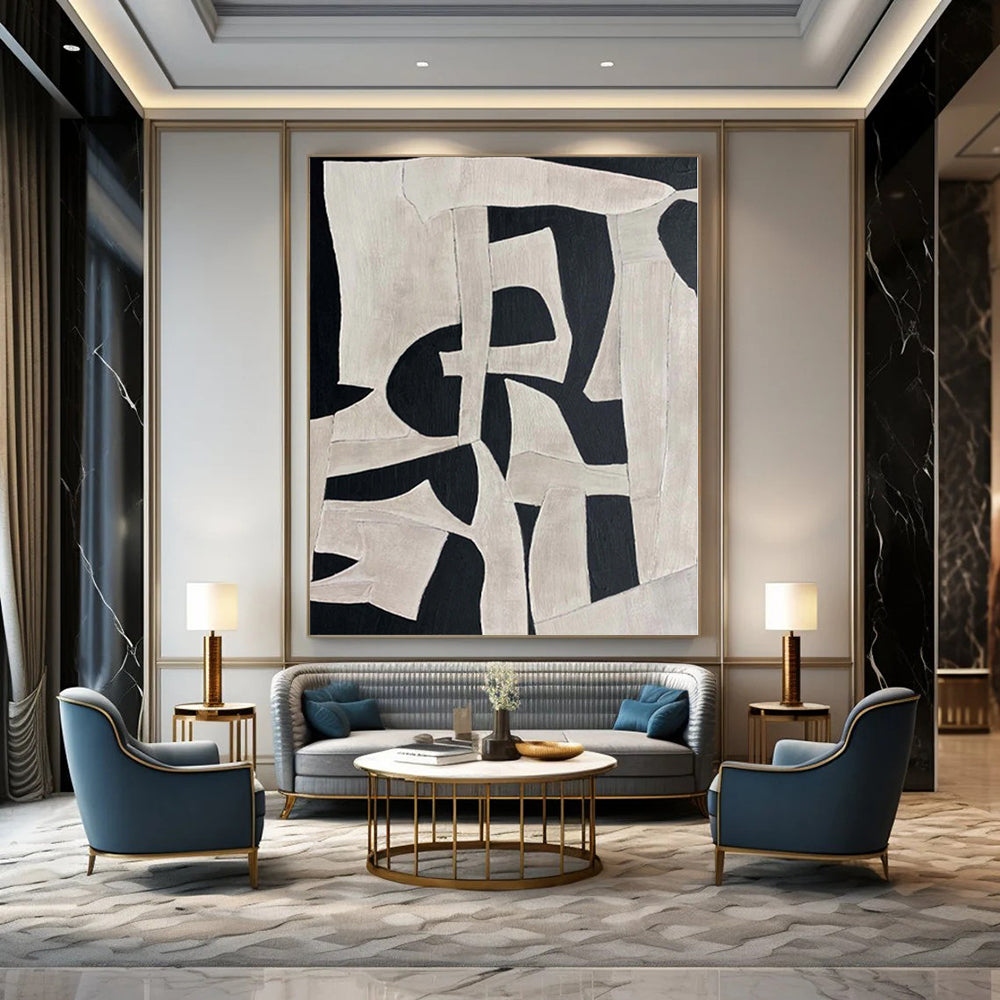 Oversized Handcrafted Abstract Canvas for Veterinary Clinic Waiting Rooms