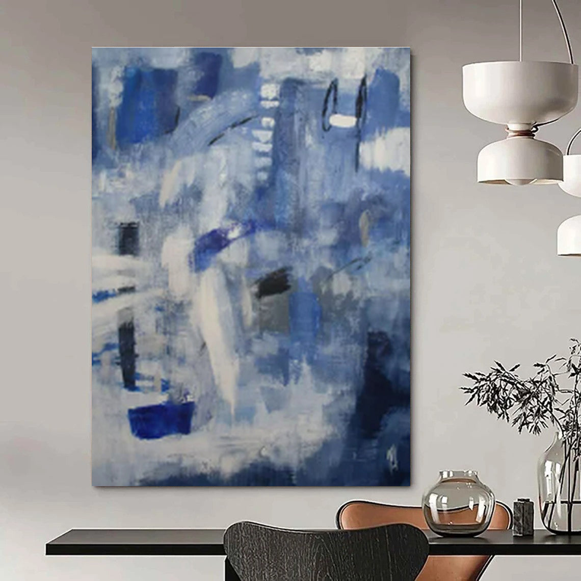 Hand-Painted Bespoke Abstract Art for Bedroom & Hotel Spa Areas