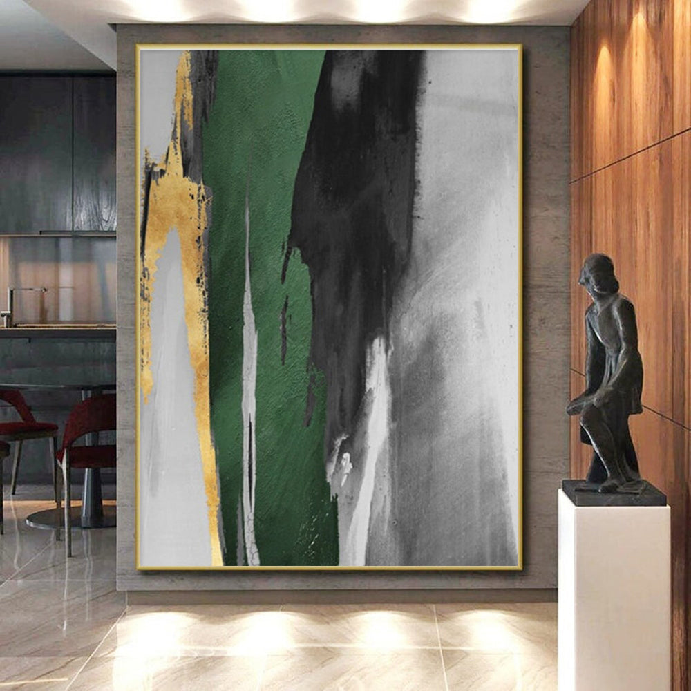Made-to-Measure Colossal Hand-Painted Abstract Wall Art for Architectural Spaces LargeART0637
