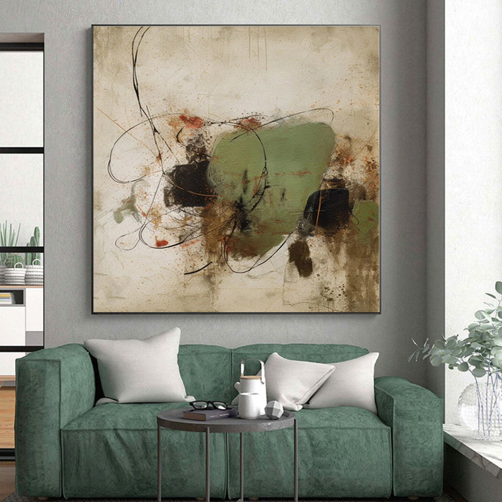Colossal Abstract Tribal Hand-Painted Wall Art for Home Craft Room Creation Wall