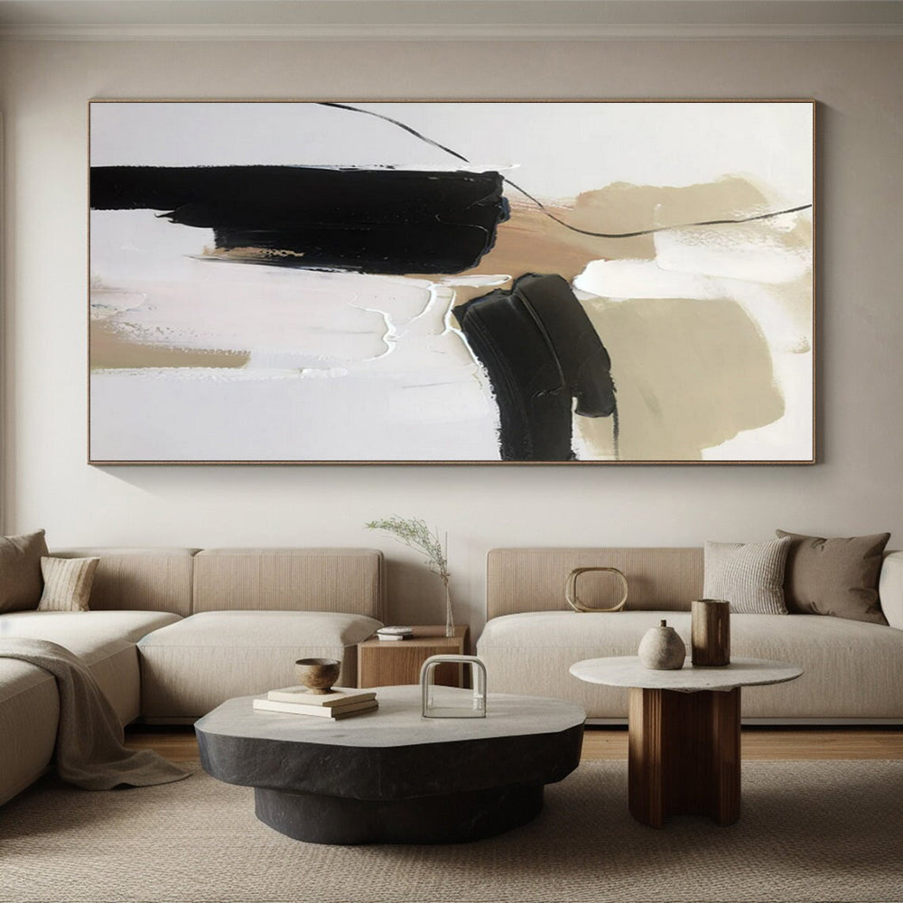 Monumental Modern Abstract Canvas for Home Music Studio Creative Backdrop