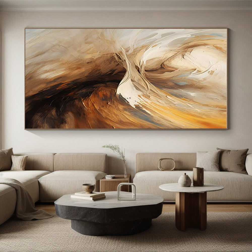 Huge Contemporary Abstract Art for Basement Home Theater Immersive Design