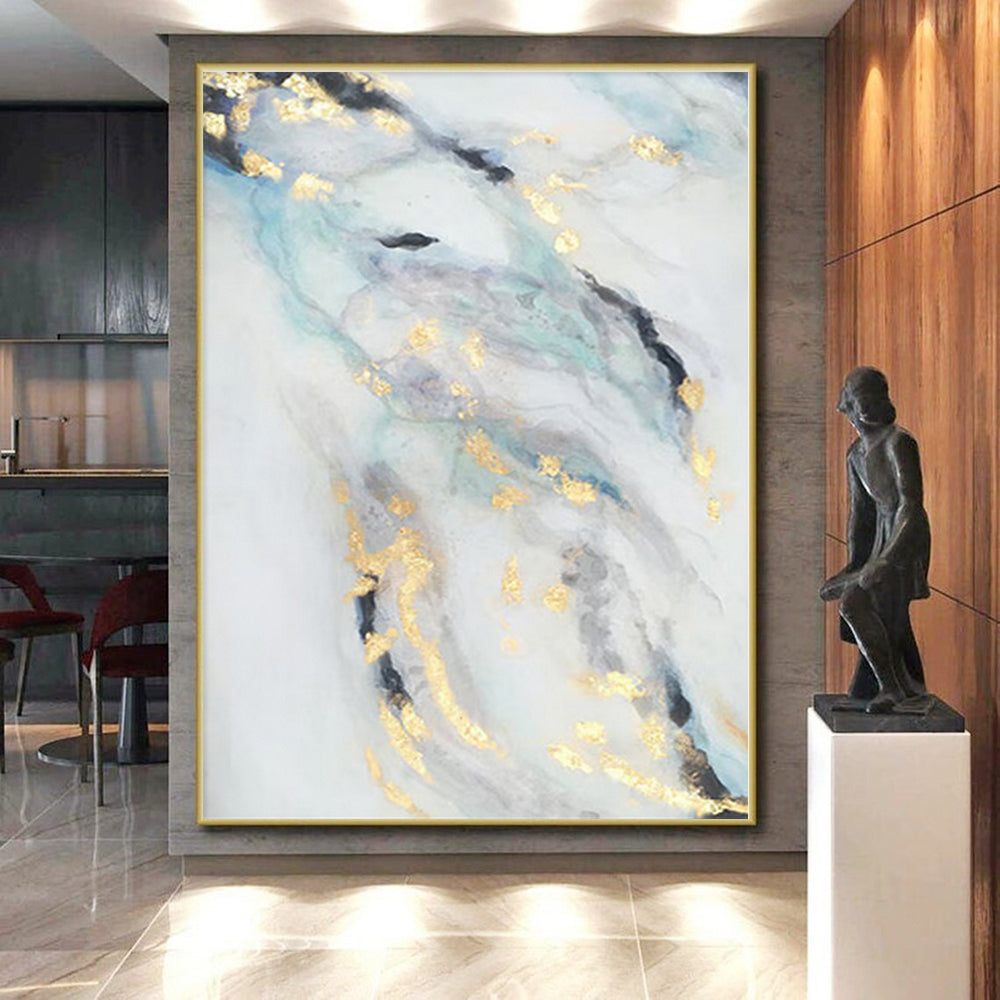 Super-Sized Custom Abstract Canvas for Kids’ Playroom Climbing Wall Area