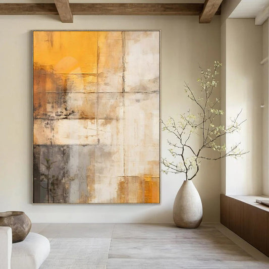 Large-Scale Hand-Painted Contemporary Abstract Mural for Family Home Nurseries