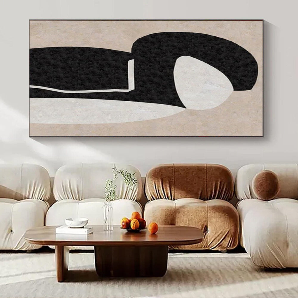 Huge Hand-Painted Contemporary Abstract Painting for Living Room Above Entryways